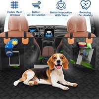 Tapis de siège de voiture pour animaux de compagnie en similicuir amélioré, extra-large, imperméable et résistant à la saleté, et coussin de voyage pour chien pour la banquette arrière de la voiture