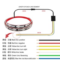 Feu arrière à LED pour voiture Bande de feux arrière pour frein de recul Barre de feux arrière pour camion 12V 24V