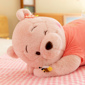 Peluche <span class=keywords><strong>Winnie</strong></span> <span class=keywords><strong>the</strong></span> <span class=keywords><strong>Pooh</strong></span> Giallo di Alta Qualità, Simpatico Orsetto Addormentato, Cuscino da Divano, Cartone Animato, Bambola per Macchina Artiglio, Ingrosso - Product Image 2