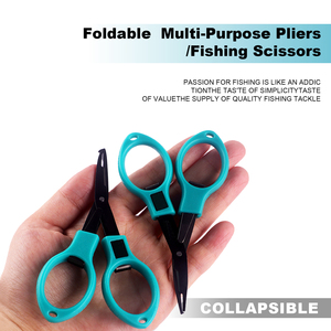 Có Thể Gập Lại Câu Cá Kéo Màu Đen Titan Mạ Thép Không Gỉ Mở Vòng Thiết Kế Biểu Tượng Tùy Chỉnh Dây Câu Cá Cắt - Product Image 2