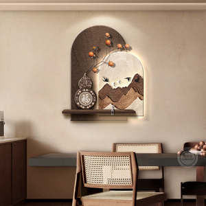 Décoration Murale Rétro Inspirée <span class=keywords><strong>de</strong></span> la Dynastie Song avec Motif 3D Poireau pour une Ambiance Auspicieuse dans la Salle à Manger ou le Salon - Product Image 5