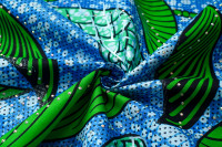 Tissu uni tissé effet cire nacrée double face, personnalisable OEM/ODM, pour foulards de filles et textiles de maison