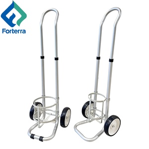 Camión de mano de botella de Gas médico de acero inoxidable 120mm 145mm 155mm Carro de carro de diámetro para cilindro de Gas Industrial DE ALTO oxígeno - Product Image 2