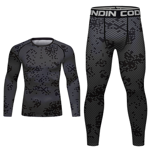 Ensembles de Rashguards de Boxe Imprimés Intégralement pour Adultes, Vêtements de Compression Personnalisables avec Logo pour la Gym et le Sport, Tenues de Sport pour Hommes – Vente en Gros - Product Image 1