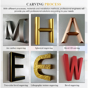 Soporte de pared de letras de latón 3D moderno personalizado para recepción interior y exterior, señalización de letras de Metal para oficina con logotipo - Product Image 4