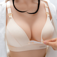 New Fashion Mutterschaft unterwäsche Wire Free 100% Baumwolle Schwangere Still-BH Benutzer definiertes Logo Front Open Push Up Still-BHs