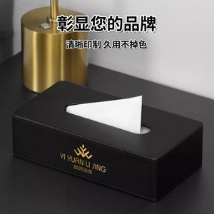 Custom Made Leather Tissue Box Set PU Material Portable Hotel Amenities Storage Box Guest Room Organizer - Product Image 5