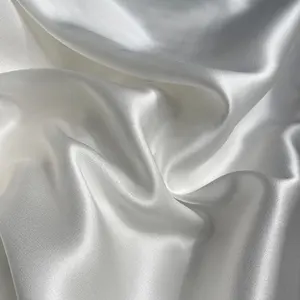 Tejido de satén doble 100% seda brillante y suave en ambos lados 36mm Satén de seda dos caras tela de seda de morera para vestido de novia