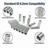 Inserts de flèches en aluminium pour tir à l'arc, vente en gros, ID 6,2 mm |   Composant en aluminium 6061 usiné CNC pour flèches en carbone