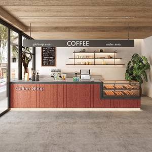 เคาน์เตอร์ร้านกาแฟเชิงพาณิชย์ เคาน์เตอร์แคชเชียร์ ร้านเบเกอรี่ บาร์เค้ก ร้านขนมหวาน แผนกต้อนรับโรงแรม เคาน์เตอร์ต้อนรับ แสงสว่าง แสงน้อย - Product Image 3