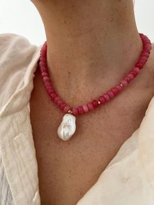 <span class=keywords><strong>Collana</strong></span> in Pietra Naturale con Perla Naturale per un Look Elegante Gioielli Estivi - Product Image 4