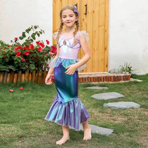 Nuevo Vestido de Disfraz de Halloween para Niñas con Mangas Volantes de Sirena y Colores de Moda - Product Image 2