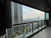 Porte pliante panoramique moderne en alliage d'aluminium à ouverture verticale, isolation thermique, insonorisation, balcon fermé
