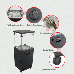 GARDENSun เหล็ก9KW โพรเพนเคลือบผง17.4 "x 15.1" x 39 "945กรัม/ชม. เครื่องทำความร้อนกลางแจ้งที่ดีที่สุด - Product Image 5