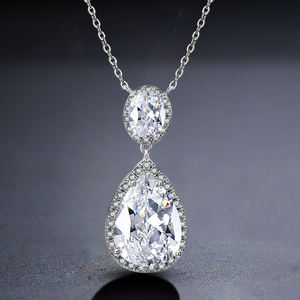 RAKOL NP2004 Zircon Collar de cristal plateado para mujer 2025 Nuevo modelo - Product Image 1