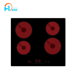 Table de cuisson électrique vitrocéramique 4 brûleurs, capteur tactile, minuterie et sécurité enfant - Product Image 1