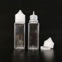 Flacon compte-gouttes en PET carré 10ml 15ml 20ml 30ml 40ml 50ml 60ml 80ml 100ml 120ml Flacon compte-gouttes en plastique PET à presser pour usage liquide
