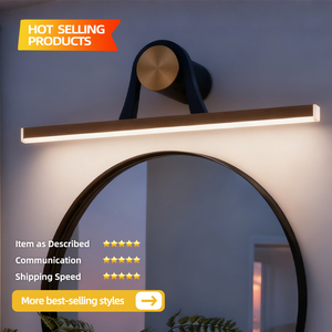 โคมไฟติดผนังรูปภาพศิลปะ LED สีทองทันสมัย สำหรับโรงแรม ห้องน้ำ กระจกแต่งหน้า โคมไฟติดผนังหรูหรา - Product Image 2