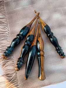 Ganchos de Crochet de Resina y Madera, Ligeros, Duraderos, Acabado Liso, Agarre Cómodo, Ideales para Proyectos de Tejido y Crochet - Product Image 3