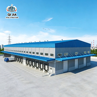 Structure en acier Q355B sur mesure pour entrepôt logistique, quais de chargement, conception de hangar à hauts plafonds, ingénierie OEM, CE