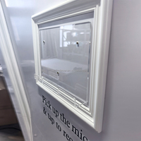 MILE Nouveau panneau de toile de fond de mariage avec support, panneau de toile de fond cabine téléphonique avec micro, cabine vidéo de mariage pour accessoires de mariage