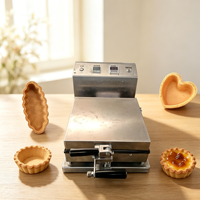 Machine à tarte automatique à moule fermé, chauffage de rechange, machine à biscuits, équipement de formage de pâtisserie à serrage automatique, 6 par lot, électrique