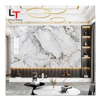 HL 3D UV MarbleWall Panel Panneaux de marbre décoratifs en Faux PVC Panneaux alternatifs en PVC de type feuille de marbre Panneaux en PVC de type marbre