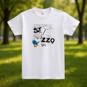 T-shirt bianca Stuzzo Duck Painter, unisex, taglia adulto SMLXLXXL - Product Image 3