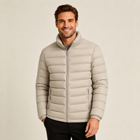 Veste d'hiver matelassée pour homme AQTQ, grande taille, légère, imperméable, coupe-vent, isolée en duvet d'oie, fabricant OEM, logo personnalisé