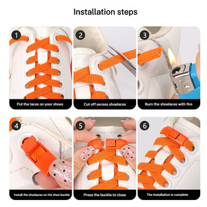 Nouveaux lacets élastiques sans nœuds, lacets de chaussures sans attache, lacets à verrouillage par pression, lacets de baskets pour enfants et adultes, lacets plats élargis de 8 mm pour chaussures - Product Image 4