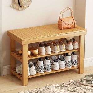 Banco Zapatero Moderno de <span class=keywords><strong>Bambú</strong></span> Convertible con Estante Expandible, Ecológico y Duradero, Mueble de Almacenamiento para Sala de Estar - Product Image 3