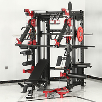 Máquina Smith Multifuncional de Acero Reforzado con Brazos Jammer, Rack de Potencia Todo en Uno, Entrenador Funcional de Cuerpo Completo para Uso Comercial y Doméstico