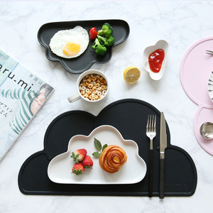 Soft Silicone Table <b>Mats</b> Clean Silicone Placemats Anti-dust Soft Silicone Suction Bowl Heat Resistant Feeding <b>Plate</b> Placemat - Product Image 3
