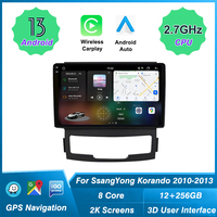 Système multimédia de conduite dynamique en temps réel 3D pour SsangYong Korando 2010-2013, navigation GPS Car-play, autoradio