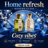Diffuseur de parfum d'ambiance en verre personnalisé avec logo, diffuseur à bâtonnets, arôme longue durée pour hôtels et foyers