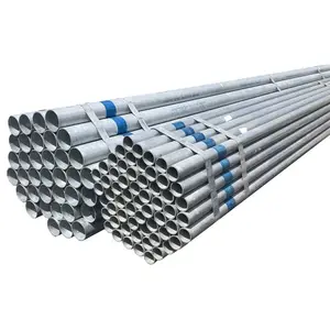 Iron Steel Pipe Price from China Factory Round 2 Inch Galvanized Pipe ASTM ERW Hot Dip Galvanized Steel Tube JN