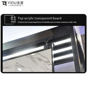 スチール製ショールーム展示ホルダープッシュプル木製ドアラックスライドドアハンドルディスプレイ棚ドアディスプレイスタンド - Product Image 4