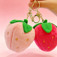 Funboxes Fruit Plushtoy Porte-clés en peluche personnalisé, boîte mystère avec couleur et logo personnalisés, en tissu, cadeau promotionnel