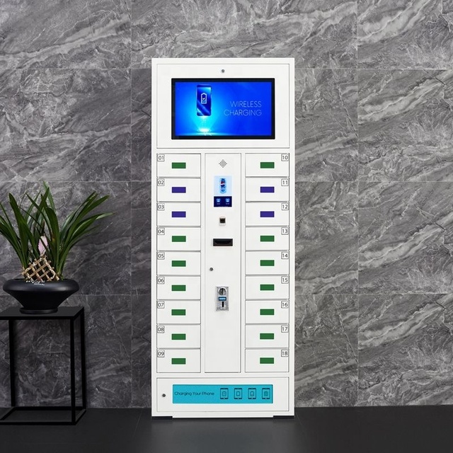 Cell Phone Storage Locker Phone Charging Station Cabinet Electronic Lock 18 Doors