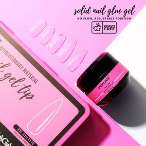 Pointes d'ongles gommeuses solides et imperméables à l'eau Gel <span class=keywords><strong>de</strong></span> colle à presser extra fort pour une couverture complète longue durée <span class=keywords><strong>Faux</strong></span> ongles - Product Image 2
