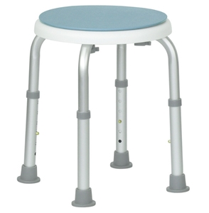 Tabouret <span class=keywords><strong>de</strong></span> <span class=keywords><strong>salle</strong></span> <span class=keywords><strong>de</strong></span> <span class=keywords><strong>bain</strong></span> rond en alliage d'aluminium pour femmes enceintes, imperméable et antidérapant, pour les soins personnels. - Product Image 2