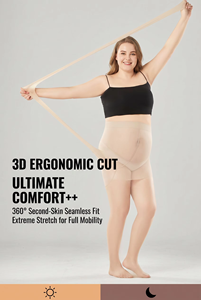 High Waist Sexy <strong>Maternity</strong> Sheer Pantyhose for Pregnancy-4 Colors Eco-Friendly Breathable Anti-Bacterial Thin All Skin Tones - Product Image 6