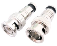Connecteur coaxial de compression mâle Offre Spéciale bnc pour caméra de sécurité CCTV RG59 RG6