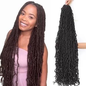 Nuove Estensioni per Trecce Faux Locs da 18 Pollici, Capelli Sintetici Morbidi per Crochet Braid, <span class=keywords><strong>Extension</strong></span> per Trecce da <span class=keywords><strong>Donna</strong></span> - Product Image 1