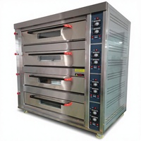 Four à gaz à 4 niveaux et 16 plaques, haute capacité, four de boulangerie commercial pour la production de masse