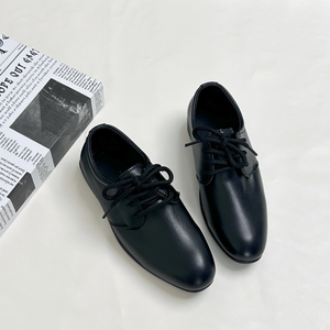 Zapatos de Cuero para Niños, Color Negro Mate, con Cordones, Punta en Pico, Estilo Deportivo - Product Image 4