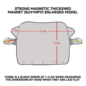 サマーカーフロントガラス日焼け防止カバー磁気ハーフサンシェード防氷厚車カバー - Product Image 6
