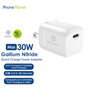US Plug Baixa Temperatura Seguro Carregamento Rápido 90 graus Folding Plug PD30W GaN Gálio Nitreto Adaptador De Alimentação - Product Image 5