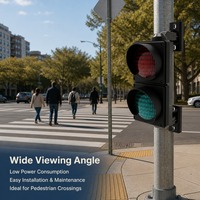 Feu de signalisation LED rouge-vert pour quai de chargement/déchargement, barrière de sécurité, parking, économie d'énergie, commutation rapide