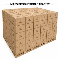 Boîtes d'expédition en papier kraft écologiques, cartons ondulés personnalisés, services d'emballage tout-en-un